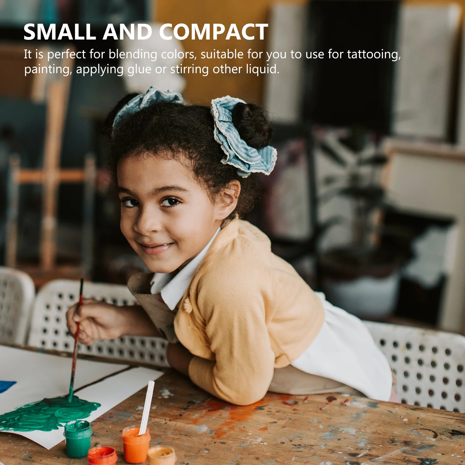 

60Pcs Disposable PP Stirring Sticks Pigment Mixing Rods for Tattoo Ink Blending Painting Crafts Tattooing Pigment Mixer