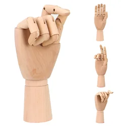Flexible Jointed Doll Movable Limbs Wooden Hand Model Drawing Model Sketch Mannequin Model 10 Inches Tall Human Artist Models