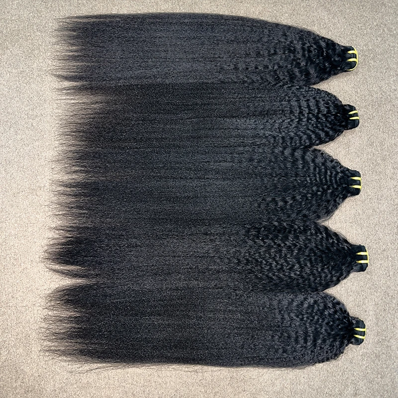 15A Volledige Kinky Straight Peruaanse Haar Weave Bundels 100% Ruwe Menselijk Haar Bundel Virgin Extensions Voor Vrouwen Yaki Bundels