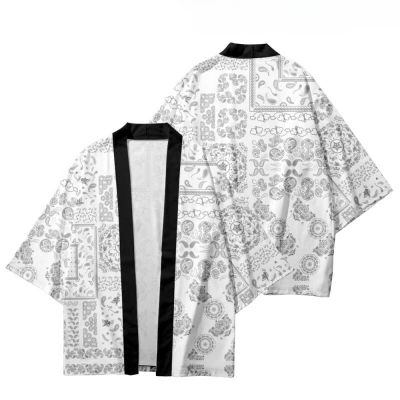 المألوف Hanfu نمط الصيف عارضة السفر للرجال والنساء، بالأزرار، الجلباب الطاوية، ريشة كيمونو ملابس خارجية خفيفة الوزن #4