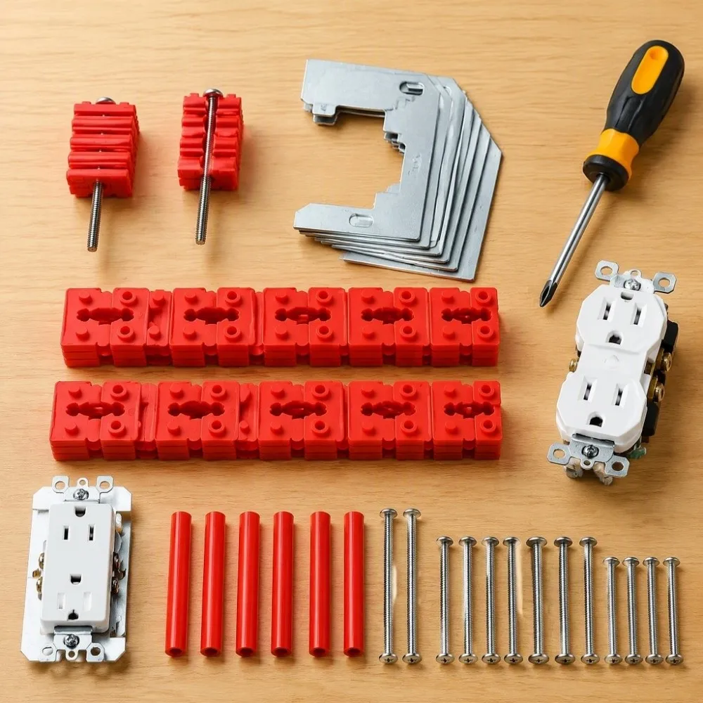 (52/24/32/28/16/60)pcs/set Socket Spacers Adjustable Easy To Install Outlet Spacers Secure Durable Outlet Box Extender