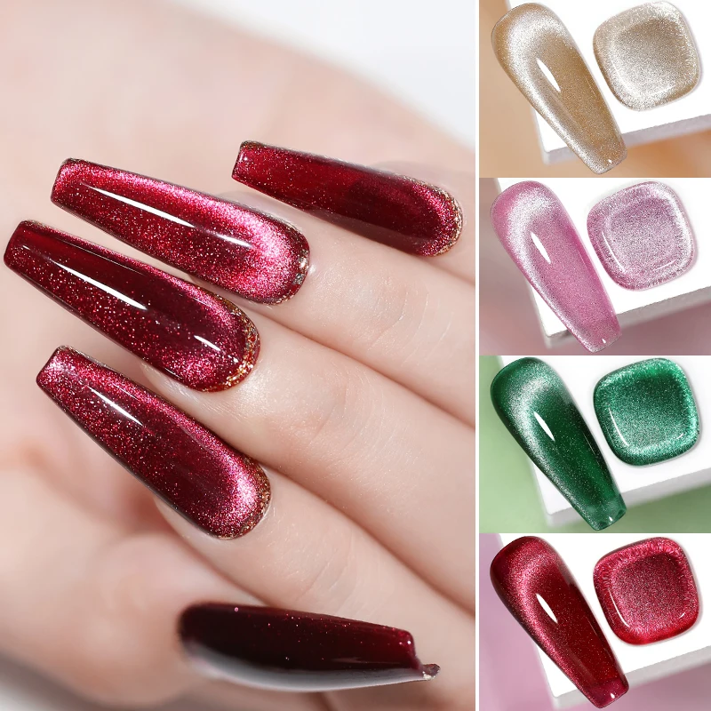 

NAILCO 10ML Cat Eye Gel Polish Series 46 Colors Galaxy Nail Art Magnetic Nails Gel For Manicure Design Semi Permanent Laqucer