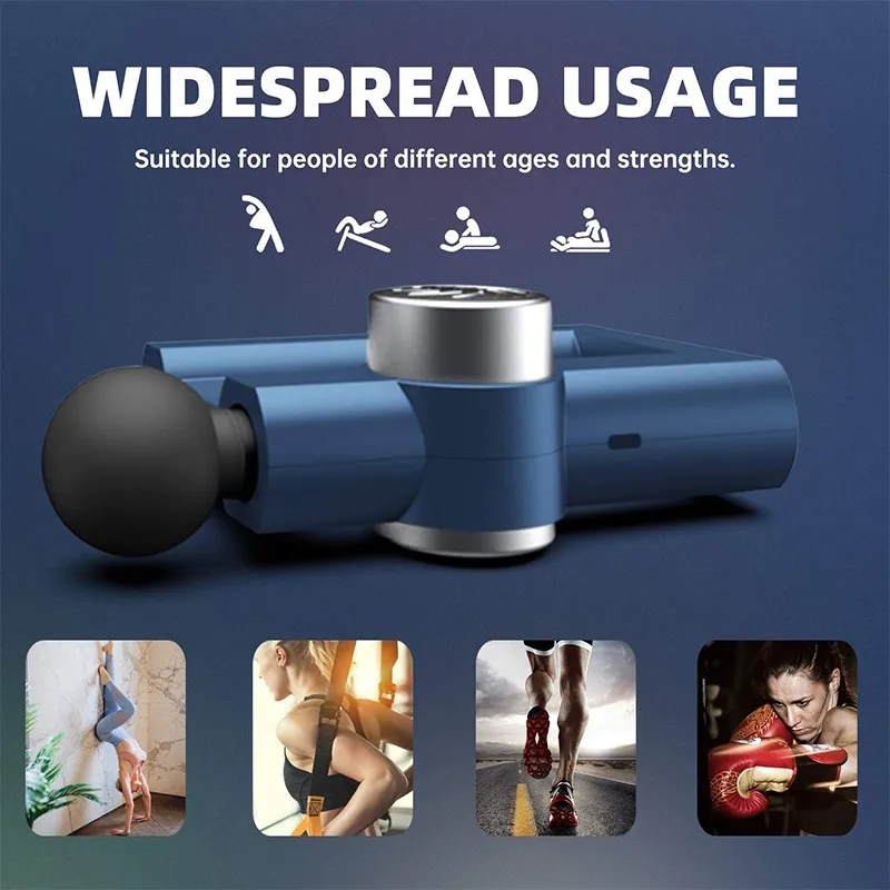 Massage Gun with Heat, Deep Tissue Muscle Fascia Gun for Athletes Muscle Massager with 32 Speeds and 4 Heads, Handheld Massager