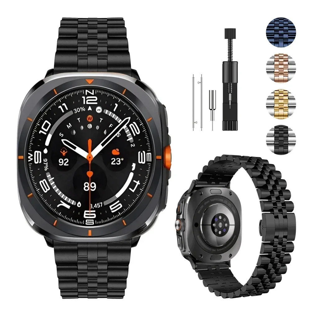 

Metal Strap For Samsung Galaxy Watch Ultra 2025 47mm Stainless Steel Adjustable Wristband For Galaxy Watch 8-7 Ultra 47mm Strap