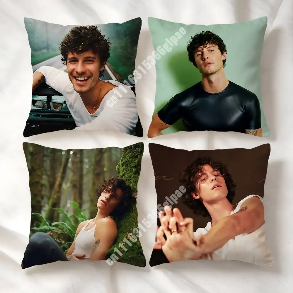 S-Shawn M-Mendes For Friends And Family Only Printed Pillow Cover Sofa Couch Bedroom Cinema Home Theater Decoration