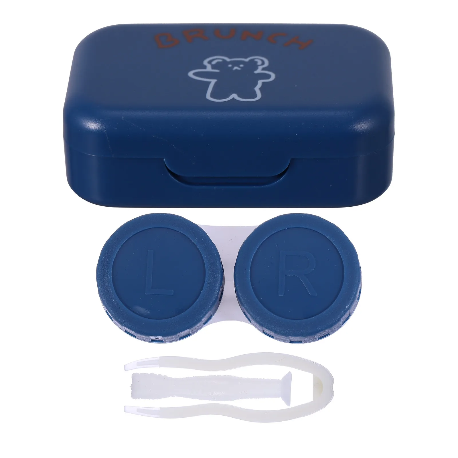 

Набор из 1 шт. Премиальный пластиковый милый мультяшный футляр для линз, маленький легкий дорожный кейс для линз со встроенным зеркалом, герметичный контейнер для хранения линз