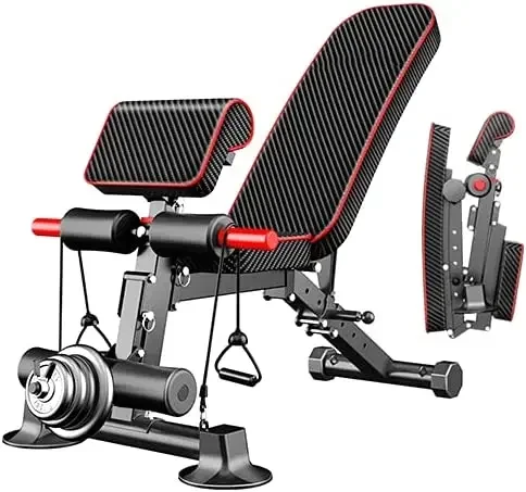 Foldable Fitness Weight Bench with Height, Adjustable for Home Gym, Full Body Workout