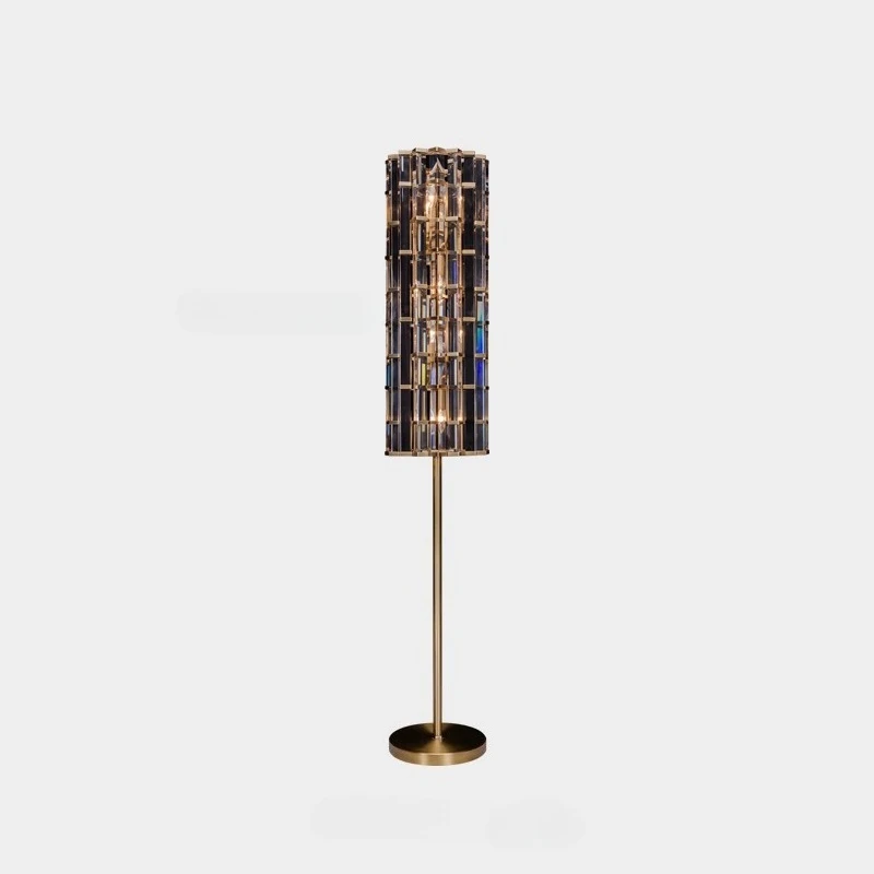 

Contemporary Luxurious Crystal Floor Lamps Minimalist Villa Bedroom Sofasides Vertical Lights Fixture Study Hotel Clothing Store
