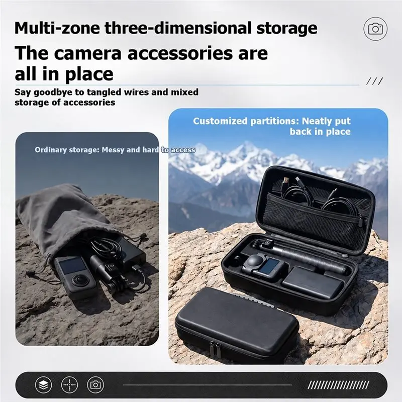 Hard Shell Carrying Case For DJI Osmo Pocket 3 360 1/2 Gen Camera Storage Bag Travel Organizer For Accessories