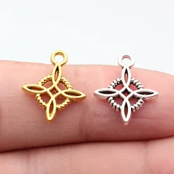 WYSIWYG 20pcs 18x15mm 2 Colors Circle Cross Knot Charms Pendant For DIY Jewelry Making Jewelry Craft Findings