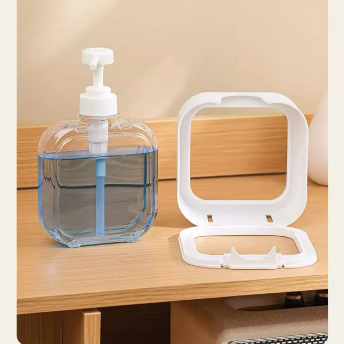 1 Unidade de Dispensador de Sabonete para Banheiro 300ml/500ml, Recarregável, para Loção, Shampoo e Gel de Banho, Portátil para Viagem, Vazio com Bomba