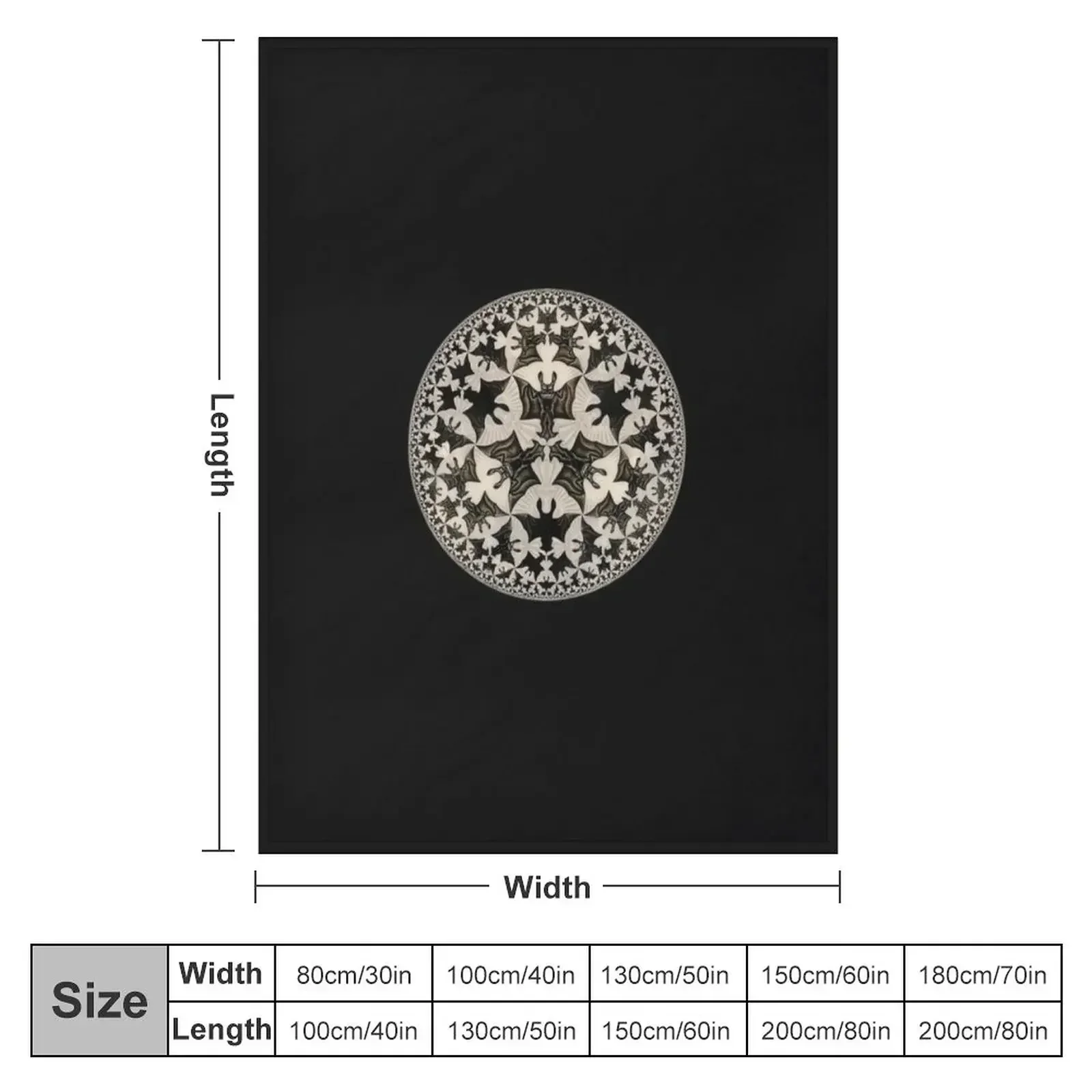 Angels & Demons MC Escher Premium Throw Blanket couch cozy soft plush fuzzy picnic outdoor blanket