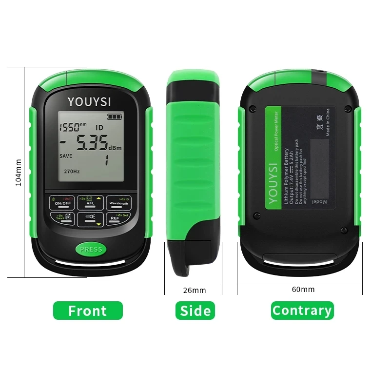 Multifunctionele OPM optische testertool Glasvezel vermogensmeter Netwerkkabeltester met Visual Fault Locator LED-verlichting VFL