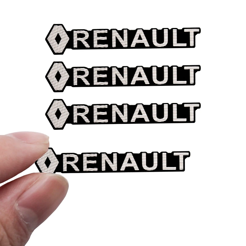 

For Renault Megane 3 2 Clio 4 Duster Captur Logan Kadjar Auto Styling 4pcs 3D Aluminum Car Speaker Audio Stickers Badge Emblem