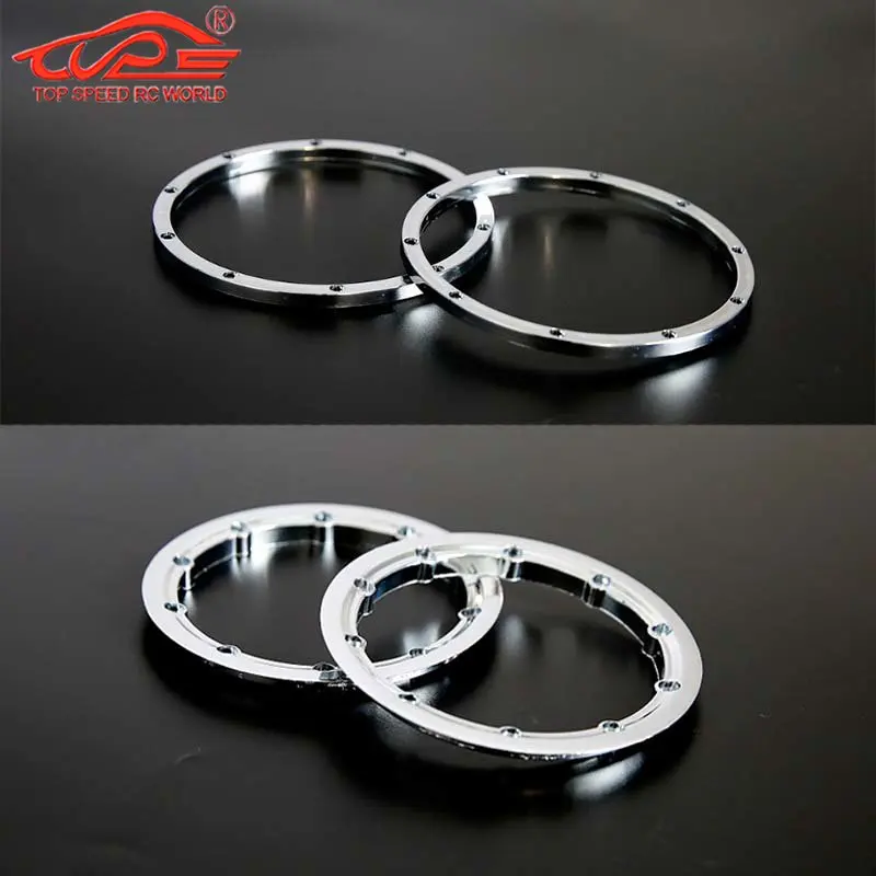 Upgrade Chrome Wheel Tire Inner or Outside Hub Beadlock Ring Set for 1/5 Rc Car HPI ROFUN ROVAN KM BAJA 5B SS 5T 5SC Truck Parts