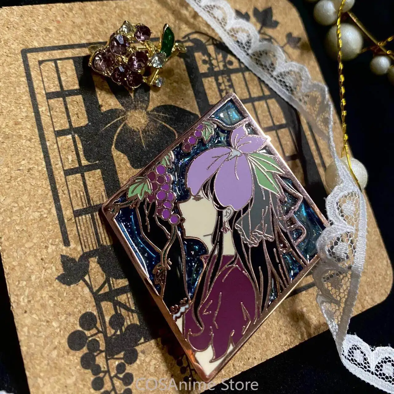 Touhou Project ‌   Série de badges en métal imitation émail exquis, design original, anime ‌ Broche de cosplay, cadeau d'anniversaire