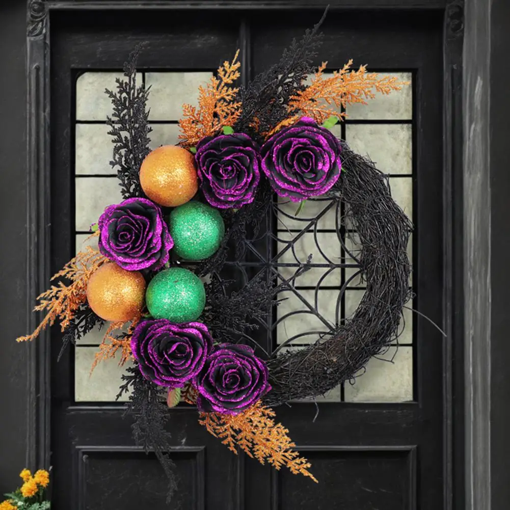 

Halloween Door Hang Wreath Unique Halloween Wreath Spooky Halloween Wreaths Eye-catching Front Door Decor with for Festive