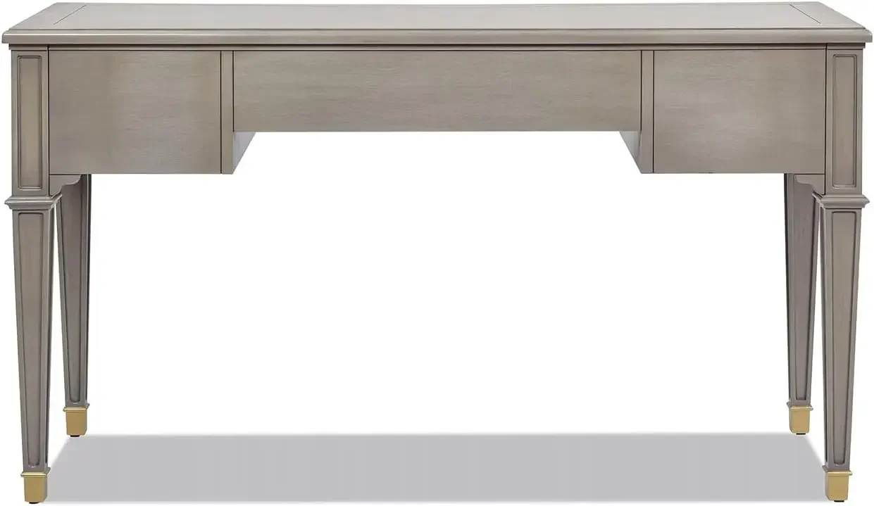 Dauphin-escritorio ejecutivo de madera de 3 cajones, 55 ", cachemir gris