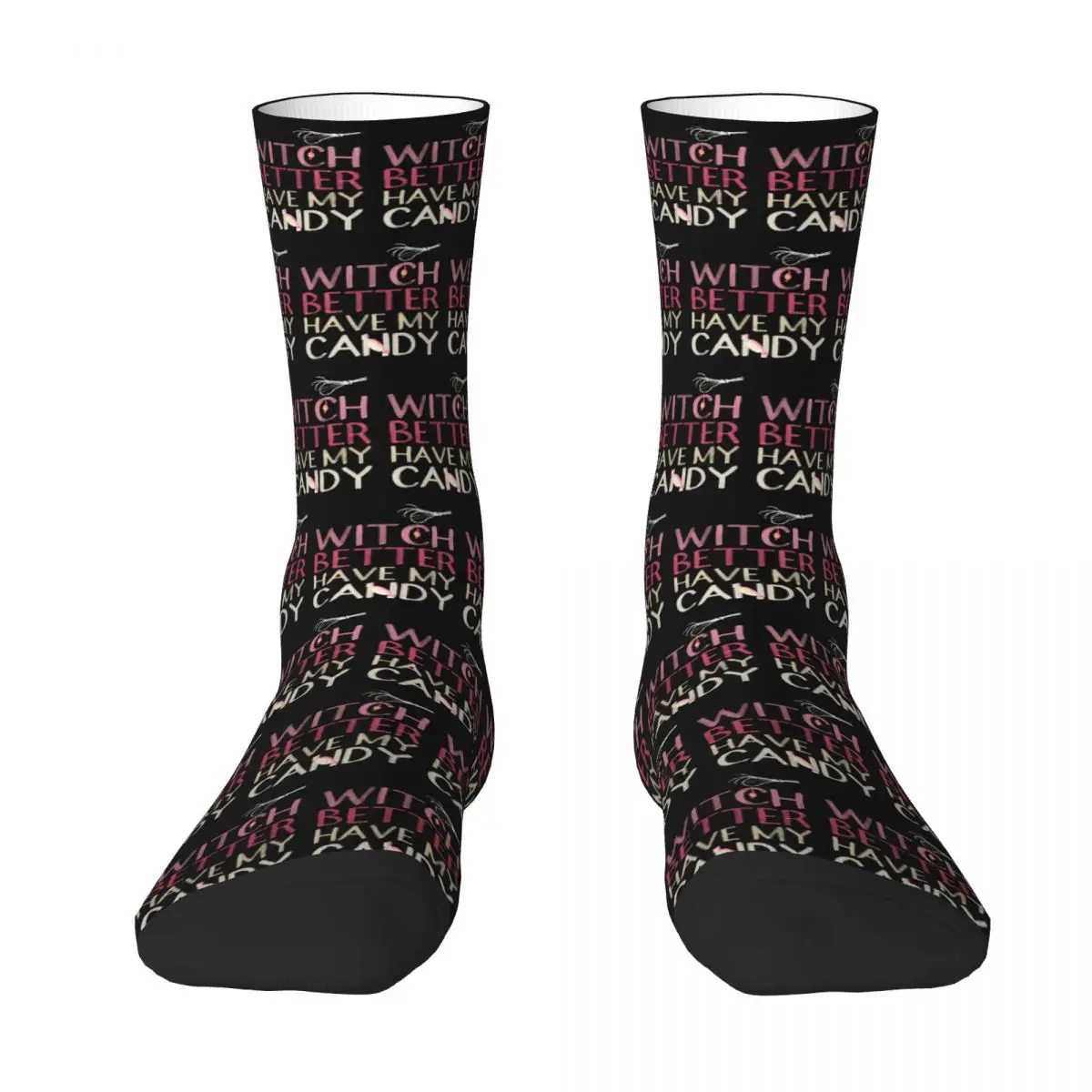 Witch Better Have My Candy Halloween Socks Harajuku Super Soft Stockings All Season Long Socks for Man's Woman's Christmas Gifts