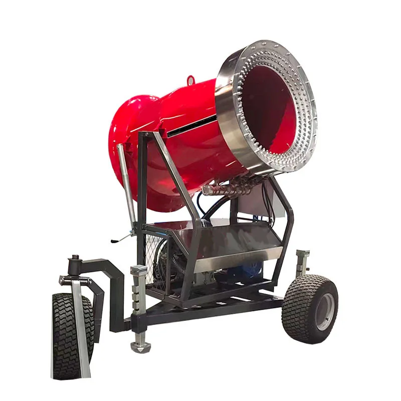 Fully Automatic Ski Resort Metal Snow Making Machine 1.5kw 220v Outdoor Entertainment Landscape Cannon Generator Shed