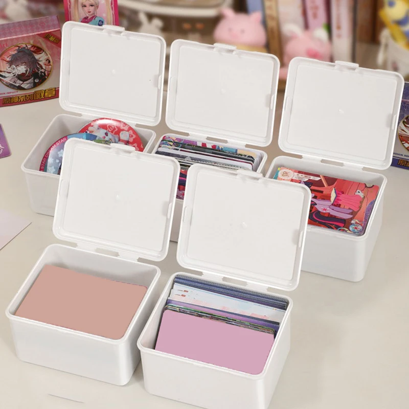 1pc Korean Transparent Storage Box Blind Box Card Photocard Storage Box Photo Card Organizer Classification Flip Box