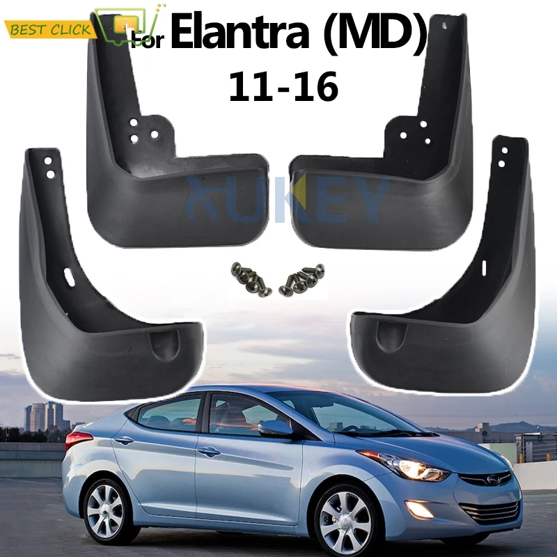 Car Mudflaps For Hyundai Elantra MD 2011 2012 2013 2014 2015 2016 Mud Flaps Splash Guards Mudguards Front Rear Fender Protector