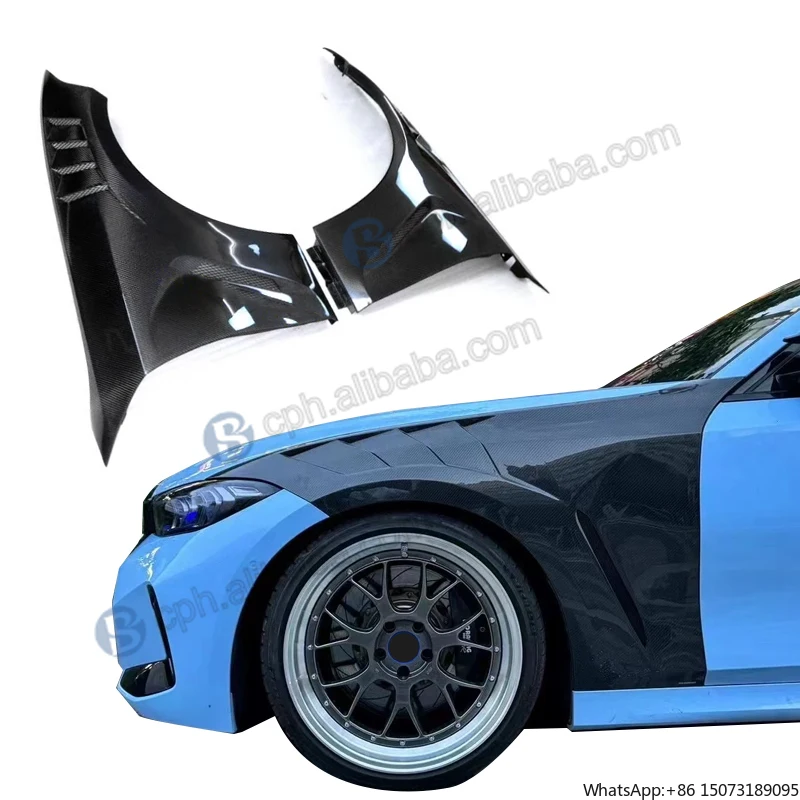 

BENSNEES Customized Upade Black Car Front Side Carbon Fiber Fender for 3 Series G20 G28 330i M340i Lci 2019-2023