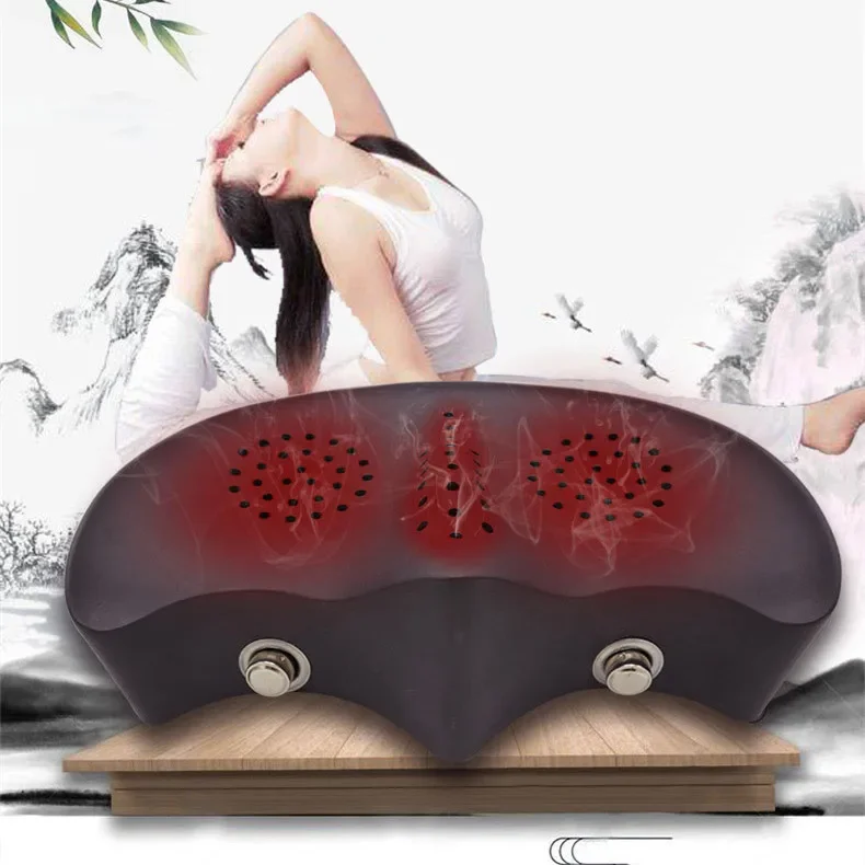 Luxury Purple Clay 1.8cm Moxas Cones Sticks Burning Deep Heat Therapy Box Multifunction Sitting Moxibustion Massager