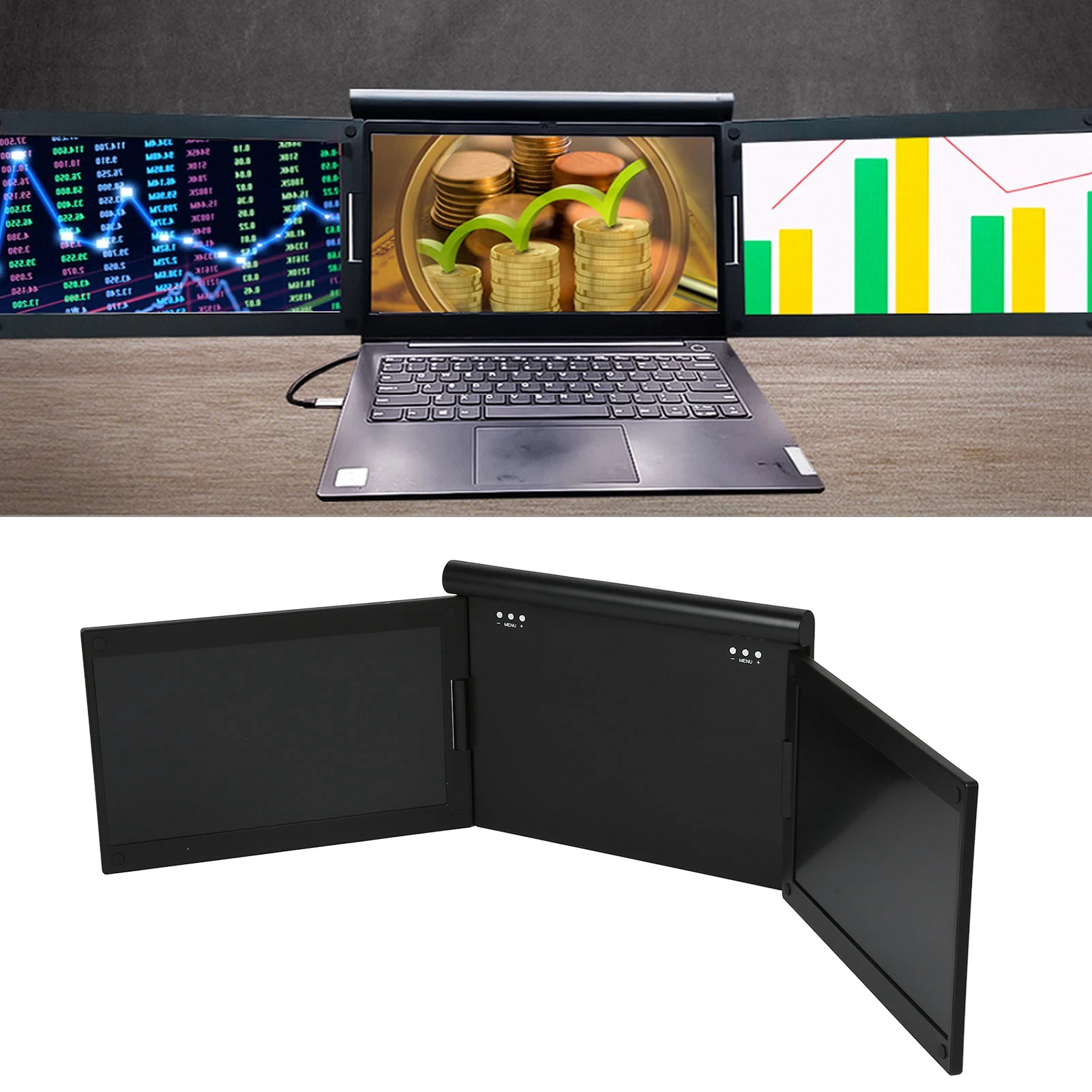 Dual Extender Screen 13.3 Inch IPS Full View 1920x1080 HD Portable Dual Laptop Monitor Screen