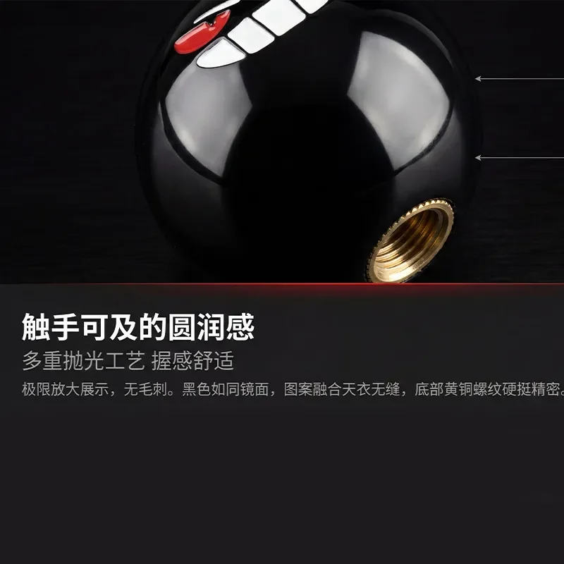 for Universal Car Modified Gear Head Knob Interior Gear Lever Handle with Devil Expression Accessory New Cross-border