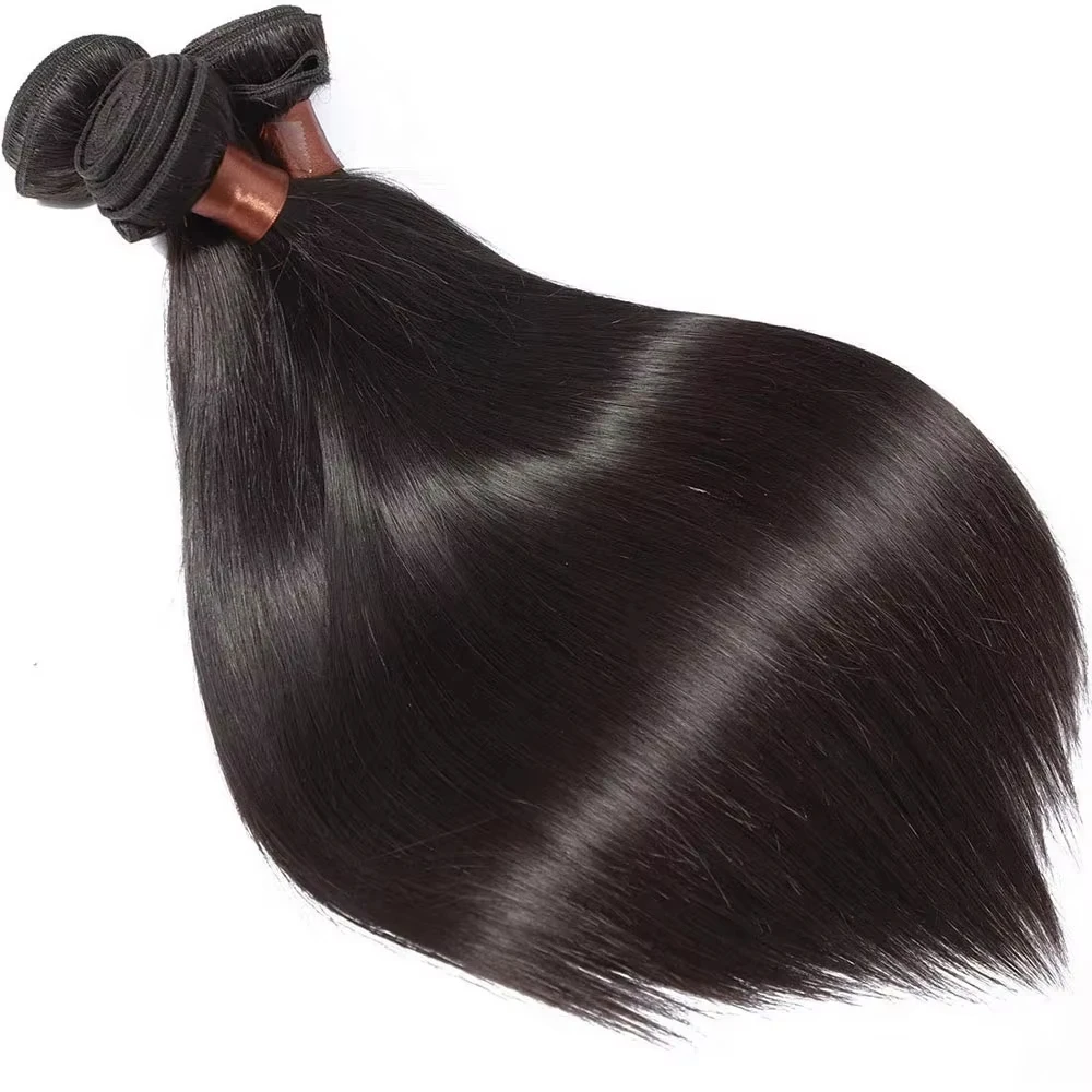 Straight Hair Brazilian Straight Human Hair Weave Bundles Natural Black /3/4 pcs/lot 100% Human Hair BundlesBrazil Hair ﻿ ﻿ ﻿ image 3