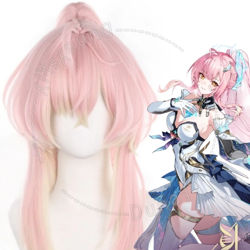 

Новинка: Парик для косплея Emrys из Wuthering Waves, розово-желтый градиент, реалистичная имитация кожи головы, хвост на заколке-тигре, сетка-роза, высокое качество