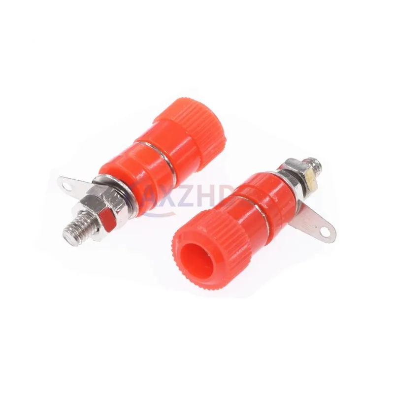 10PCS  JS-910B 4MM Terminal Blocks Binding Post Connector Banana Plug/Socket Test Socket M4 Amplifier Terminal