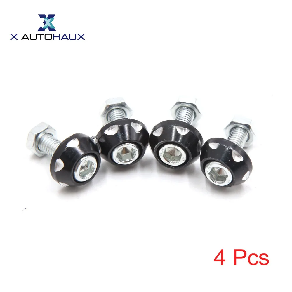 X Autohaux M6 Decorative License Plate Bolt Screw Aluminum Alloy Car Motorcycle License Plate Screws