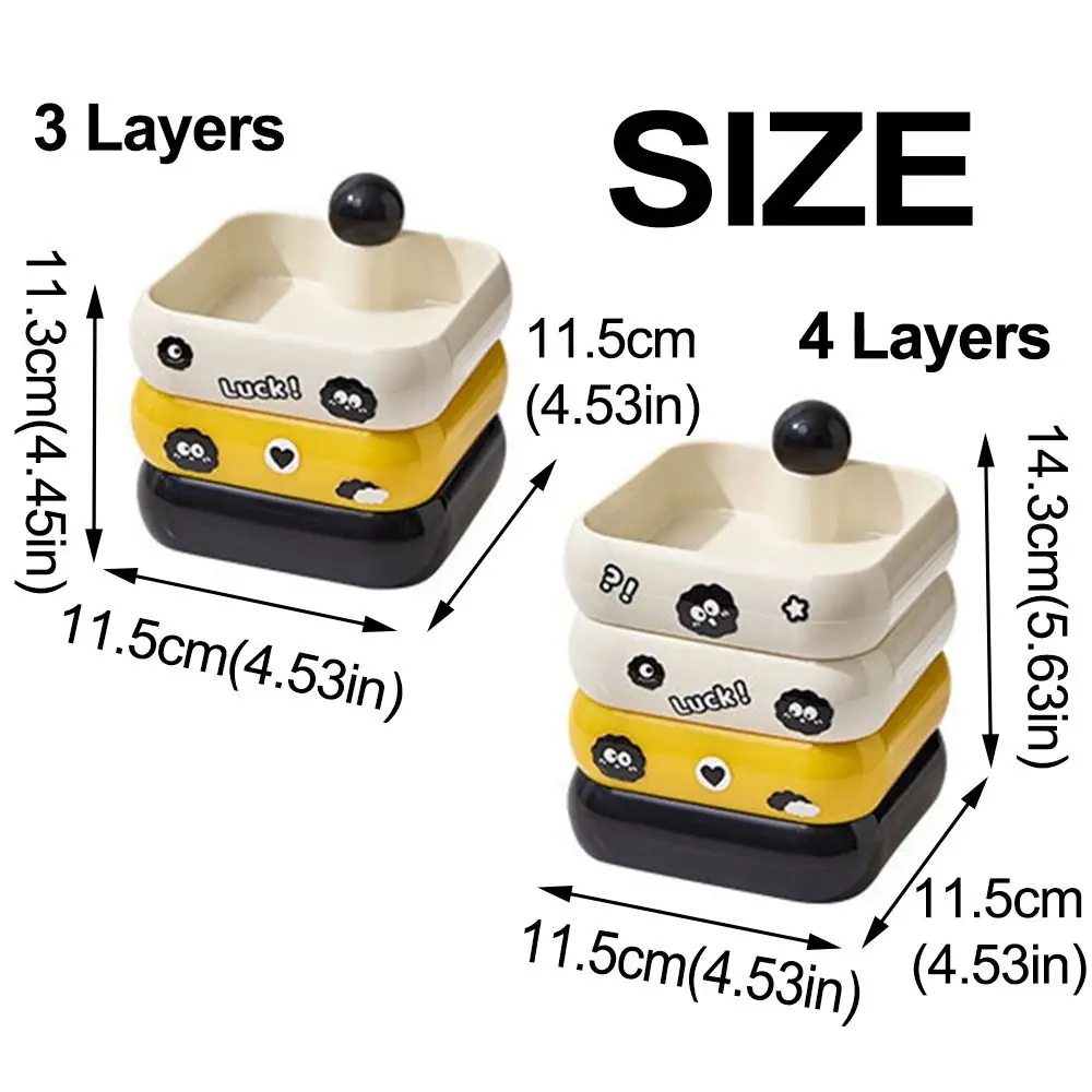 Creative Jewelry Storage Holder 360 Degree Rotating 3/4 Layers Rotatable Jewelry Organizer DIY Large Capacity