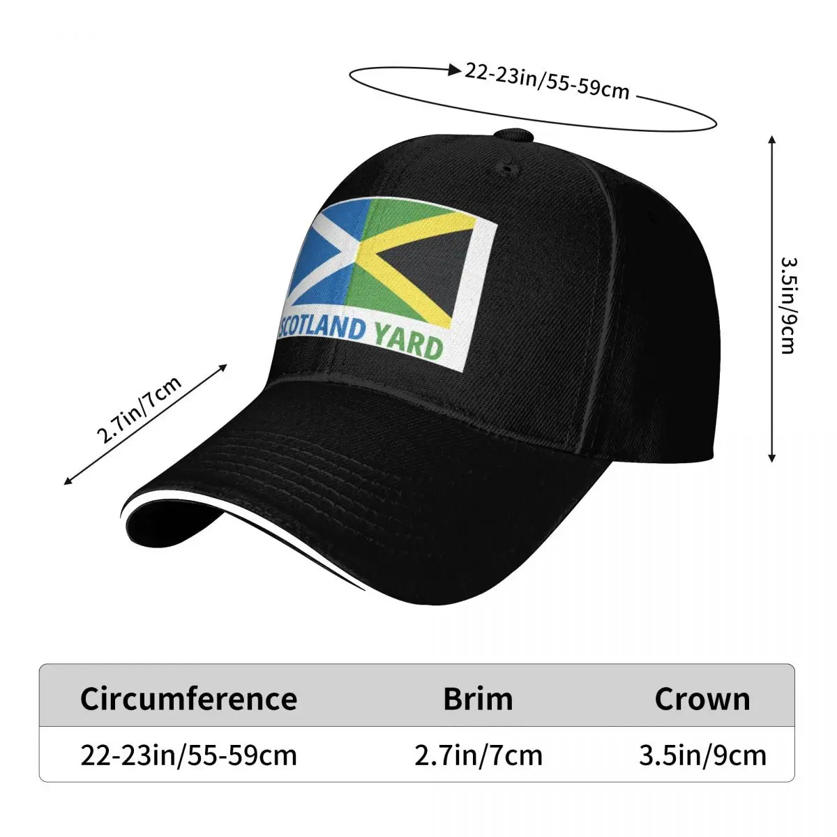 Scotland Yard Baseball Cap Fashion Beach Rave Hats For Women Men's