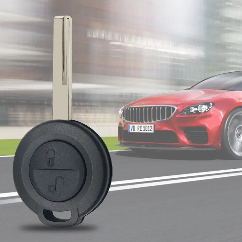 2 ปุ่มกุญแจรถ SHELL ตรง ABS ฝาครอบกุญแจรถ FOB Uncut Blade สําหรับ MITSUBISHI Colt Warior Carisma Spacestar