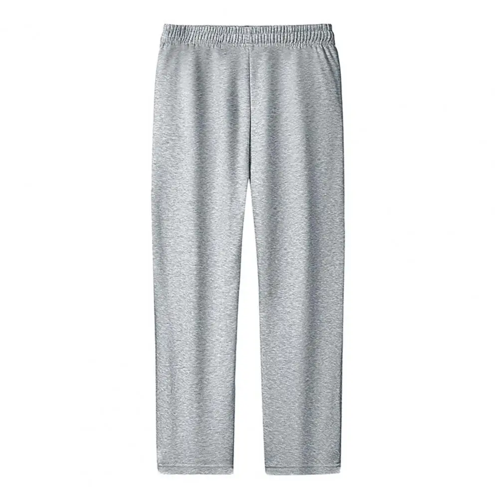 Men Casual Fleece-lined Pants Men's Thick Fleece Lined Sweatpants Warm Casual Sports Pants Loose Drawstring Waist for Autumn