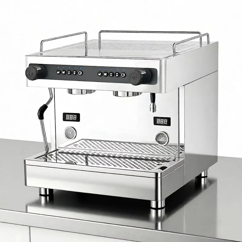 

Коммерческий мощный профессиональный итальянский роторный насос с двойным дисплеем, полуавтоматическая электрическая кофеварка для эспрессо