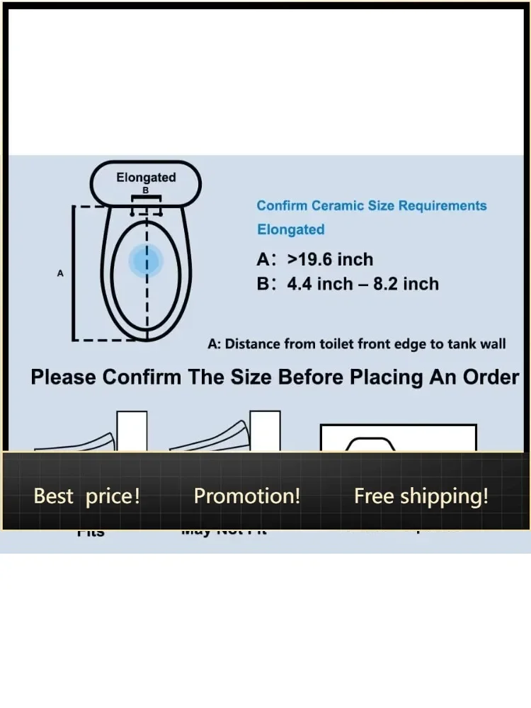 Brand new fast shippingBestsellerElectric Heated Bidet Toilet Seat with Warm Water Wash | Heated Seat, Warm Air Dryer, Soft Clos