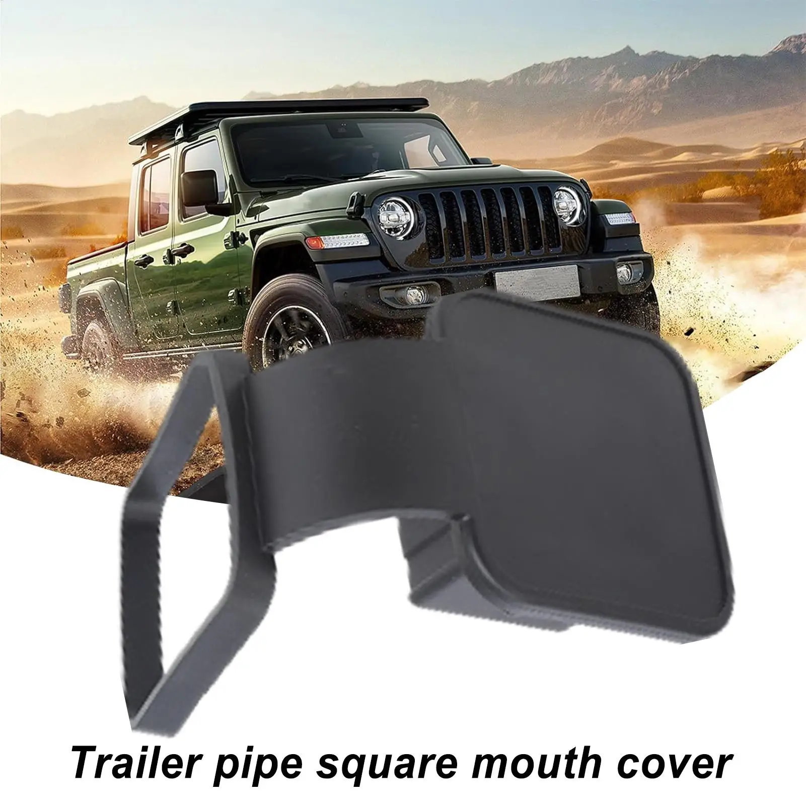 

Trailer Hitch Tube Cover 2-Inch Rubber Towing Hitch Covers Universal Plug Tube Cap Protector Automobile Exterior Accessories ﻿