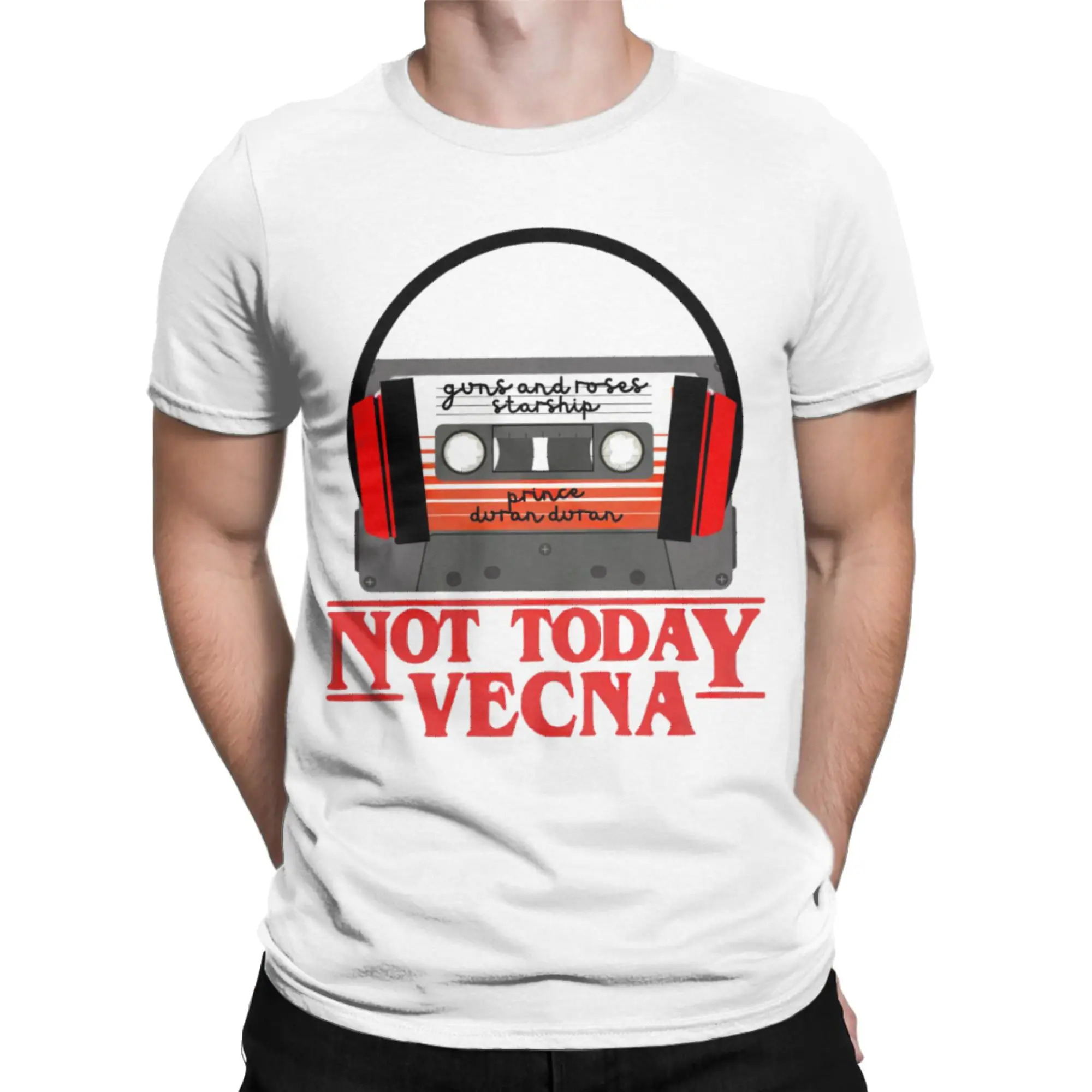 Not Today Vecna  T Shirt Summer  Hipster T Shirts Man 100 Cotton Comfortable Oversize Tees Short-Sleeved Vintage Tshirt