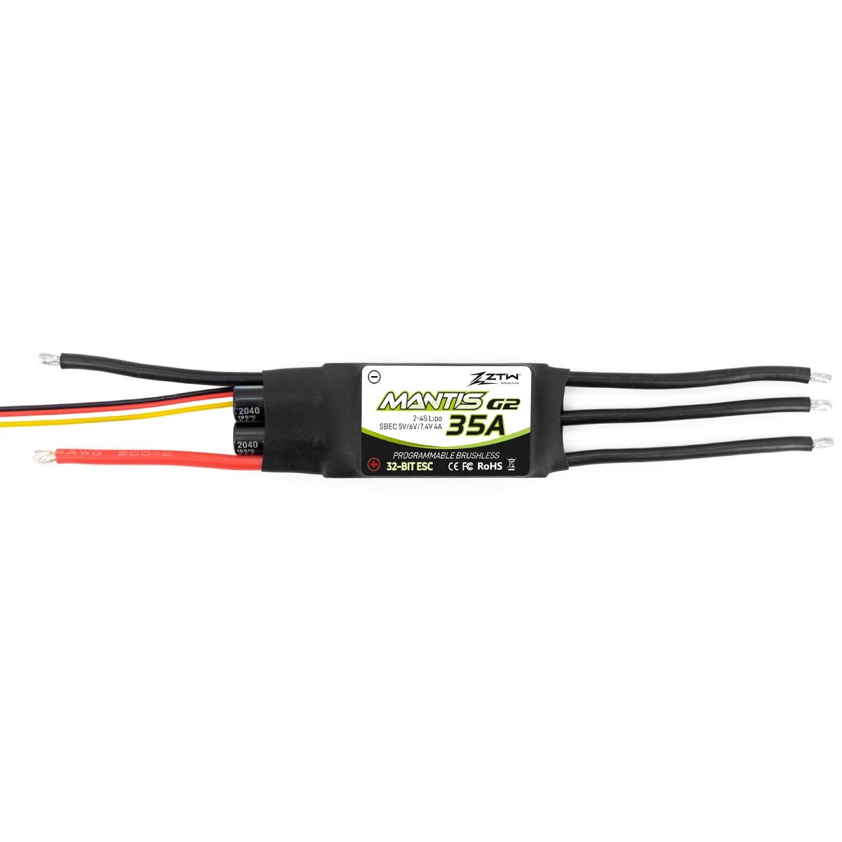 ZTW New 32-Bit ESC Mantis G2 25A/35A/45A 2-6S Built-in 5V/6V/7.4V SBEC 4A Brushless Speed Controller For RC Airplane Fixed-wing