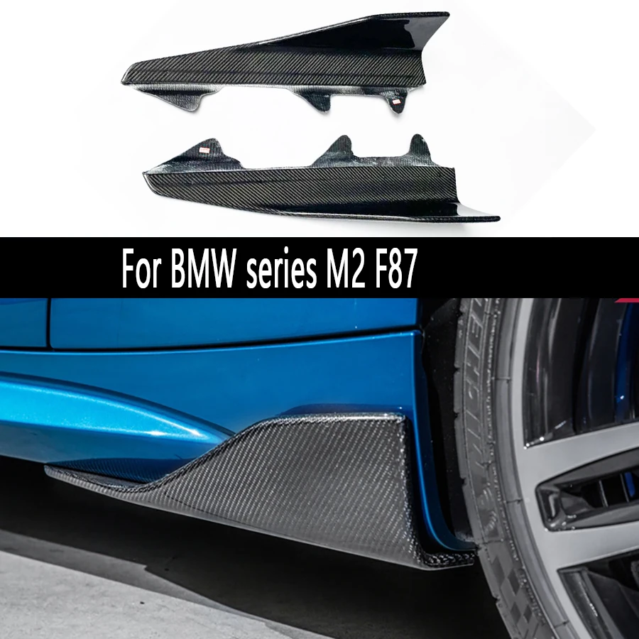 

For BMW SeriesM2 F87 2014-2020 Carbon Fiber Side Skirt Splitters Cupwings Winglets Canards Apron Bumper Side Skirts