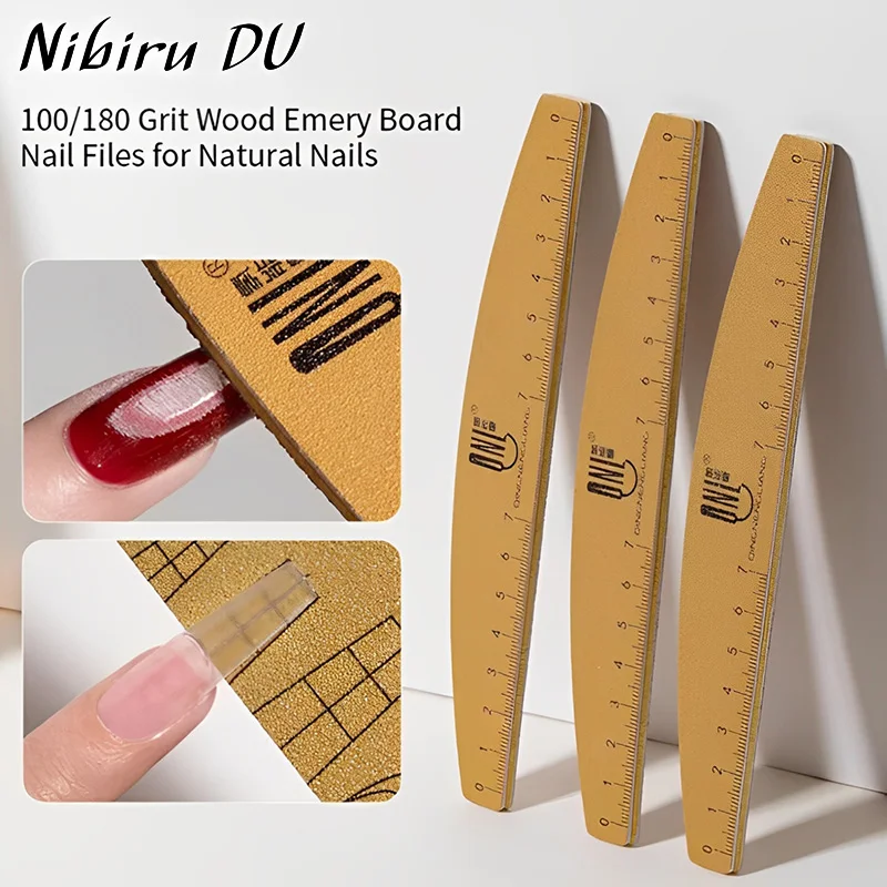 5/10Pcs Professional Nail Files 100/180 Grit Sanding Buffer Block Manicure UV Gel Nail Files Double Side Sandpaper Manicure Tool