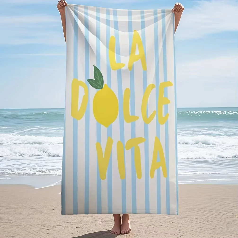 1 Stück La Dolce Vi Strandtuch zum Schwimmen, schnell trocknend und super saugfähig, geeignet für Strandurlaub, Pool, Sommer, Geschenk für Freunde