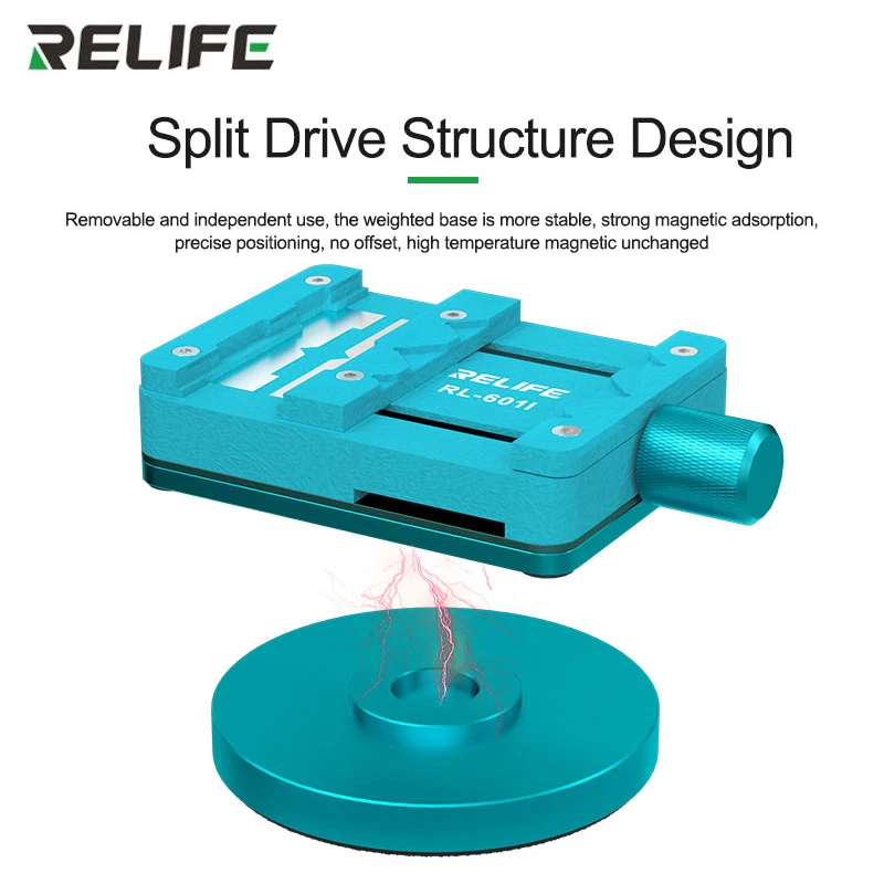 RELIFE RL-601I Mini apparecchio rotante apparecchio PCB multifunzionale per telefono cellulare per scheda madre elettronica Chip BGA Tin Planting Jig