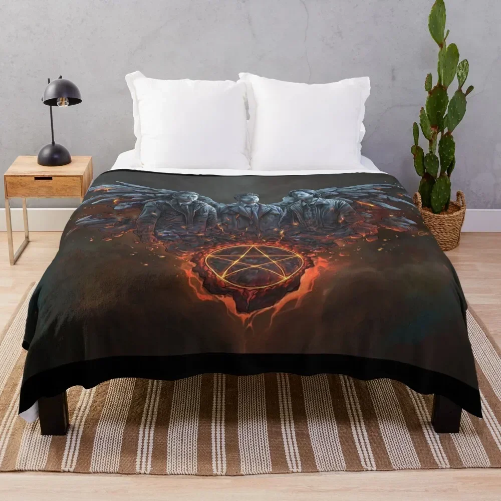 Team Free Will Burning Art Throw Blanket Decorative Beds blankets and throws Heavy Extra Large Throw Blankets