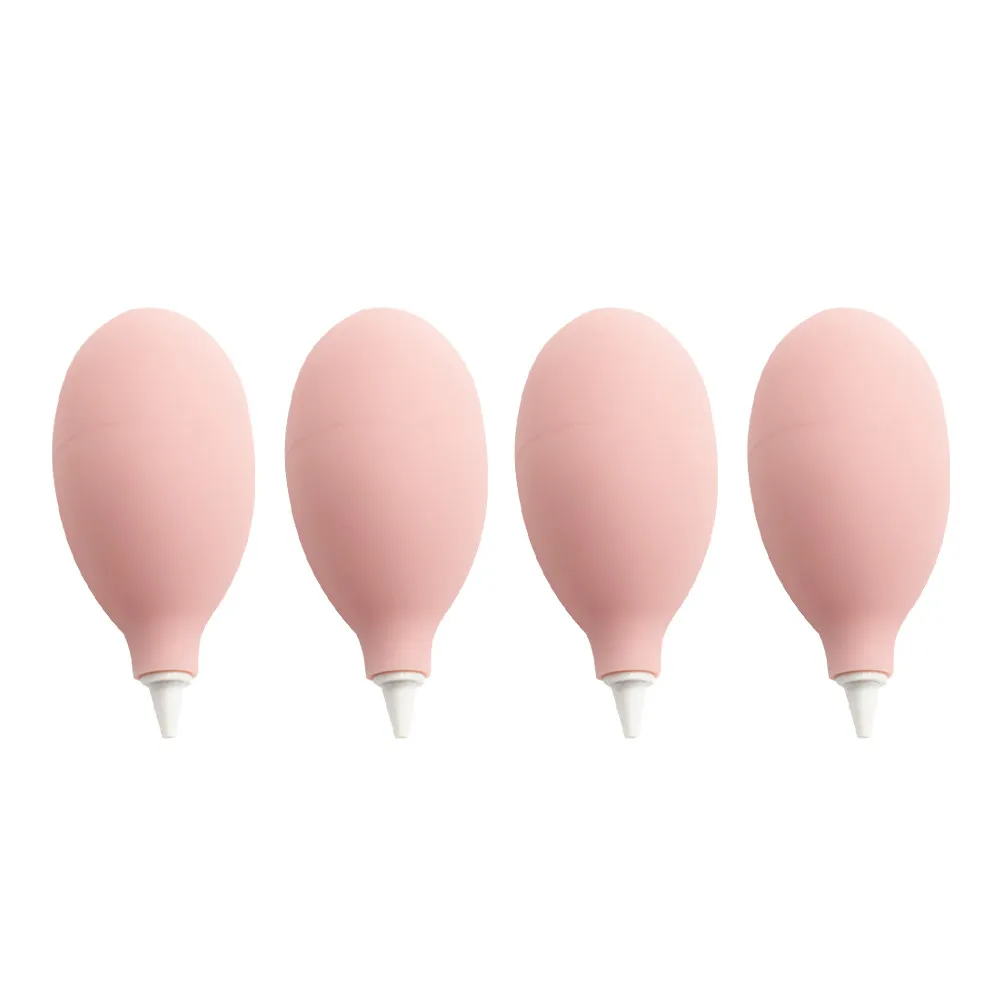 4Pcs Camera Cleaning Blow Air Bulb Silicone Dust Blower Squeeze Cleaner for Lens Watch Computer Succulent Pink