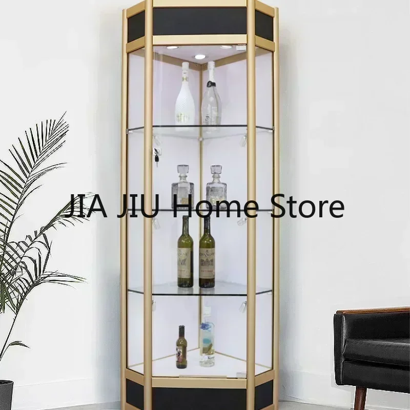 Display Living Room Wine Cabinets Glass Modern Storage Liquor Wine Cabinets Wall Corner Meuble Vin European Furniture QF50JG